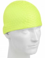 Шапочка для плавания Mad Wave Silicone Bubble yellow