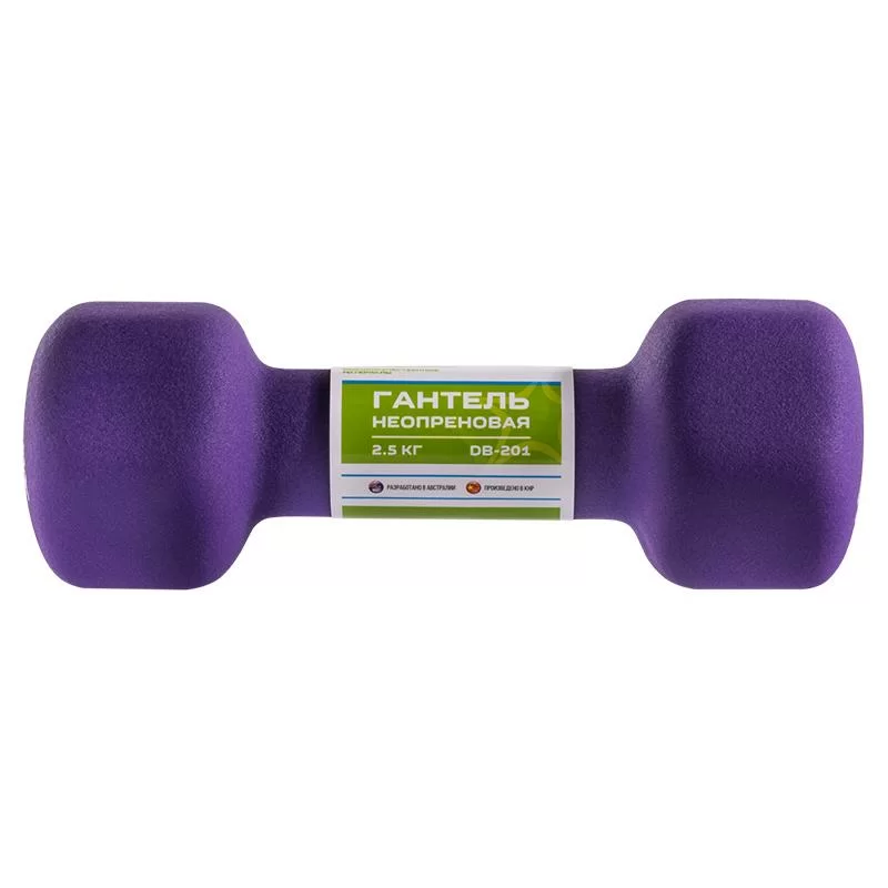  Гантель неопреновая 2.5 кг StartFit DB-201 фиолетовая по низким ценам в Томске и Северске