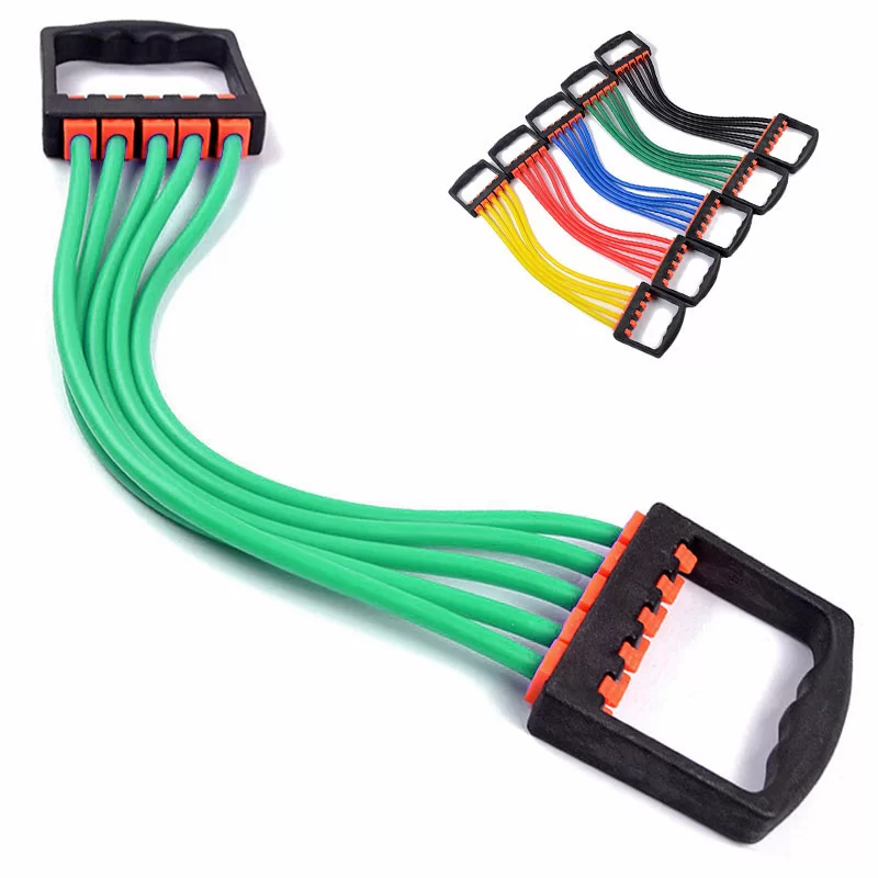  Эспандер плечевой 5 латексных жгутов B32171 зеленый по низким ценам в Томске и Северске