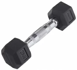 Гантель гексагональная обрезиненная 2 кг StarFit DB-301 черный