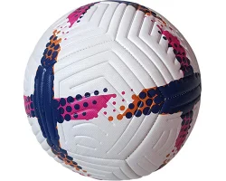 Мяч футбольный E43389-2 №5 4-слоя  PVC 2.3.4, 420 гр, машинная сшивка розовый