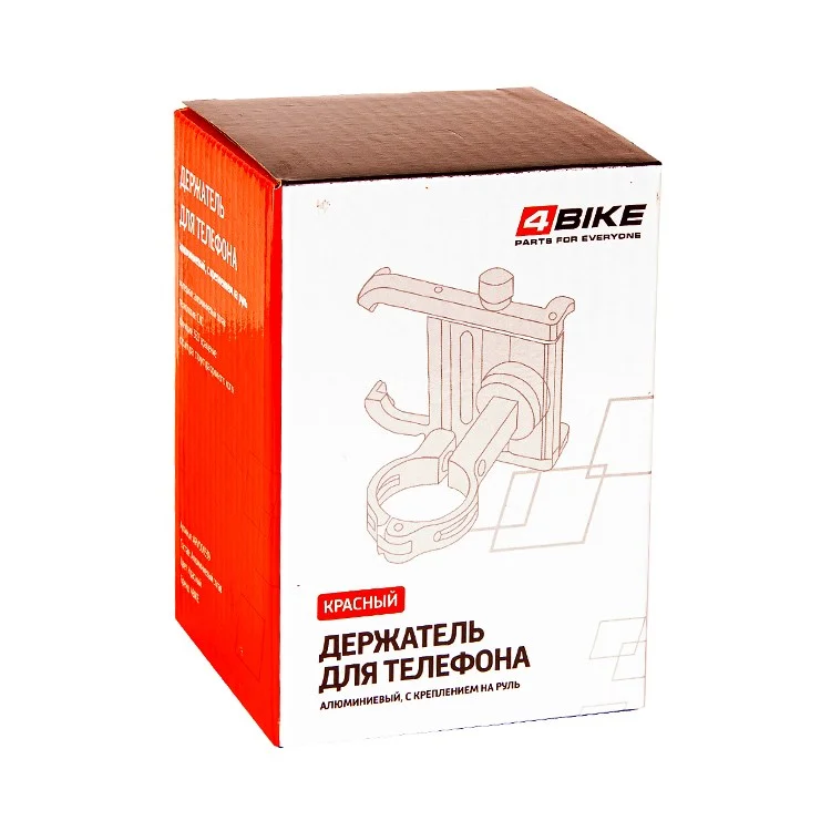  Держатель телефона на руль 4Bike 275RED алюминиевый красный по низким ценам в Томске и Северске