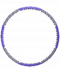 Обруч массажный разборный StarFit Core HH-107 двухрядный серый/фиолетовый