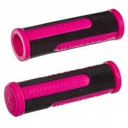 Грипсы Novatrack 110 мм черно/малиновые (РТ213С)