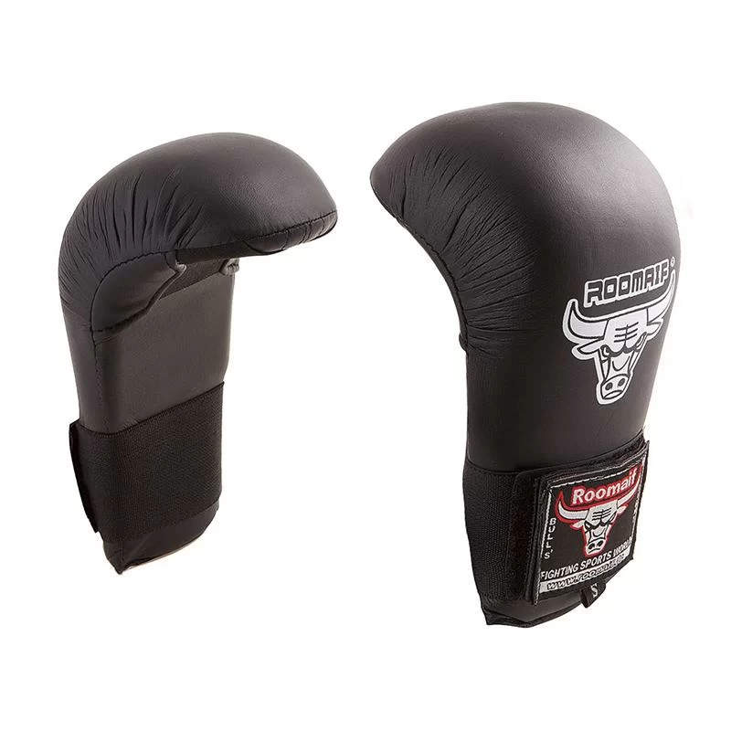  Перчатки спарринговые Roomaif RKM-260 ПУ черный по низким ценам в Томске и Северске