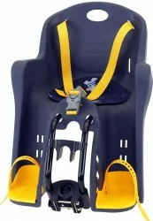 Сиденье дет. перед. на раму/вынос Tuv до 4лет/15кг сине-серое