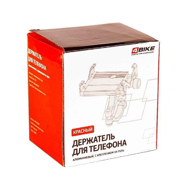  Держатель телефона на руль 4Bike 271RED алюминиевый красный по низким ценам в Томске и Северске