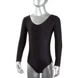 Купальник гимнастический лайкра длин.рукав 26-32 черный