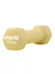 Гантель неопреновая 0.5 кг StarFit DB-201 желтый пастельный (1 шт)