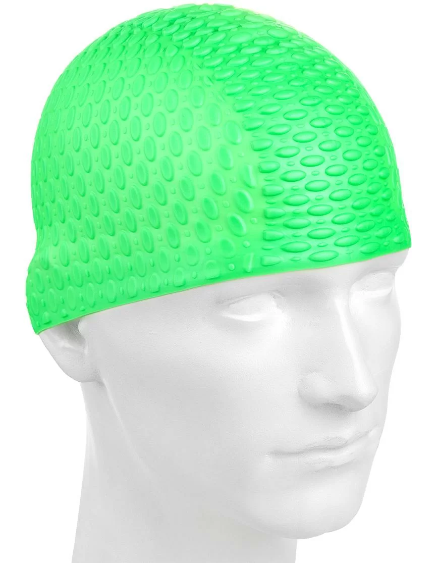  Шапочка для плавания Mad Wave Silicone Bubble green по низким ценам в Томске и Северске