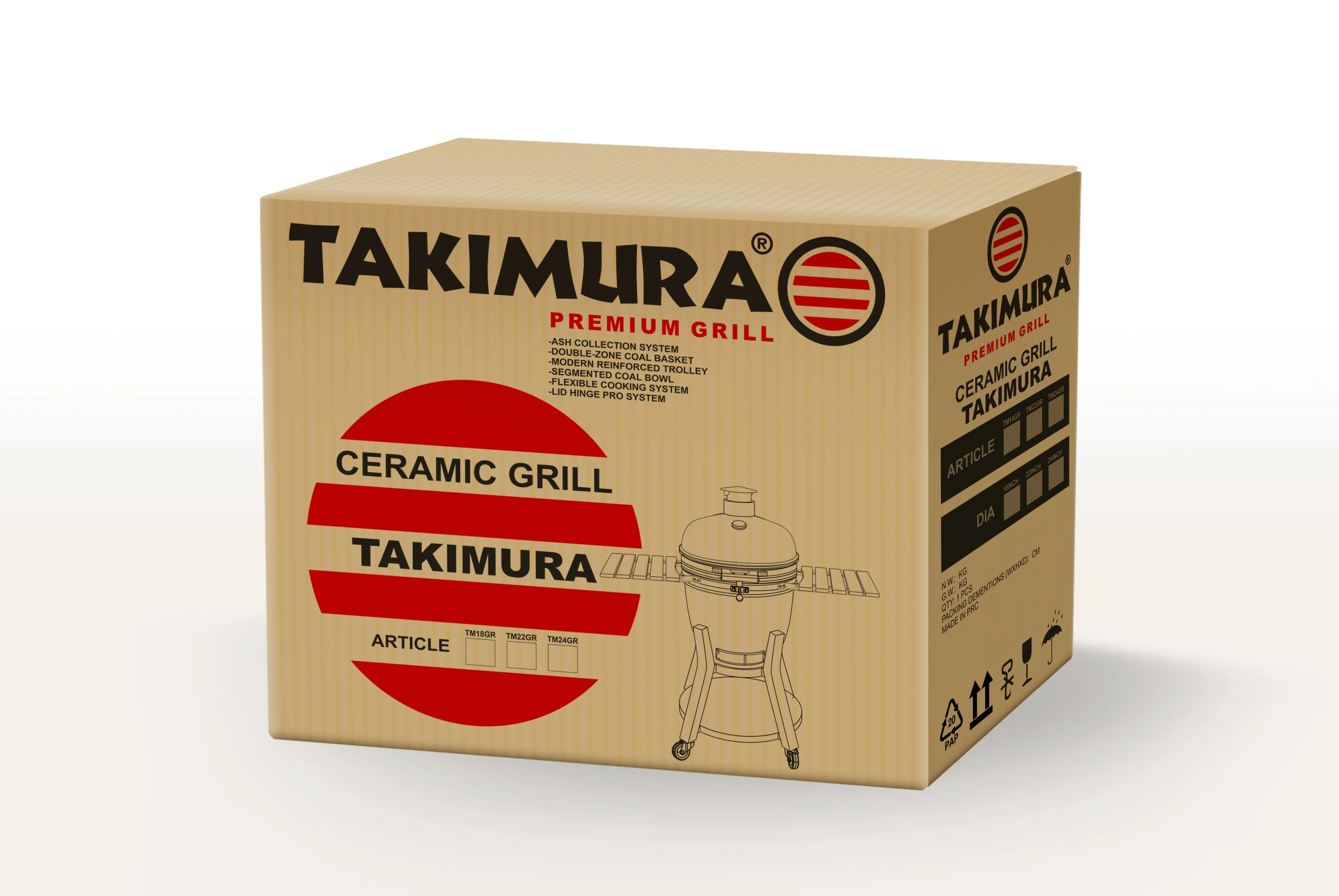  Керамический гриль Takimura 18 дюймов (графит) по низким ценам в Томске и Северске