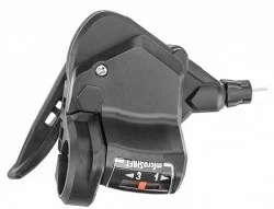 Шифтер/манетка левый Microshift TS38-3L 3-х скор. с тросом 1800мм