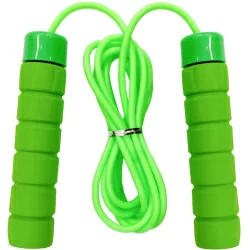 Скакалка E32638-2 с подшипником ручки неопрен зеленый (JJ-124)