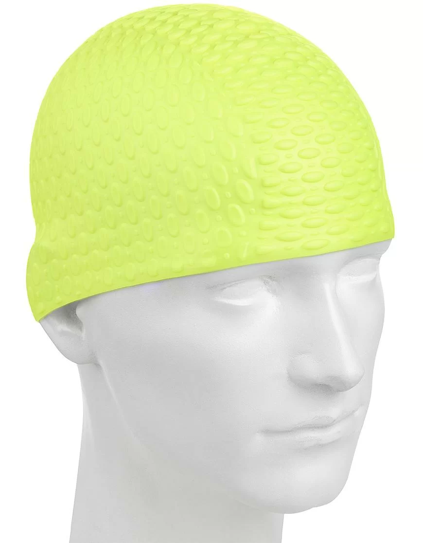  Шапочка для плавания Mad Wave Silicone Bubble yellow по низким ценам в Томске и Северске