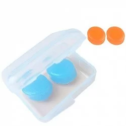 Беруши для плавания B32153 силиконовые в боксе оранжевые