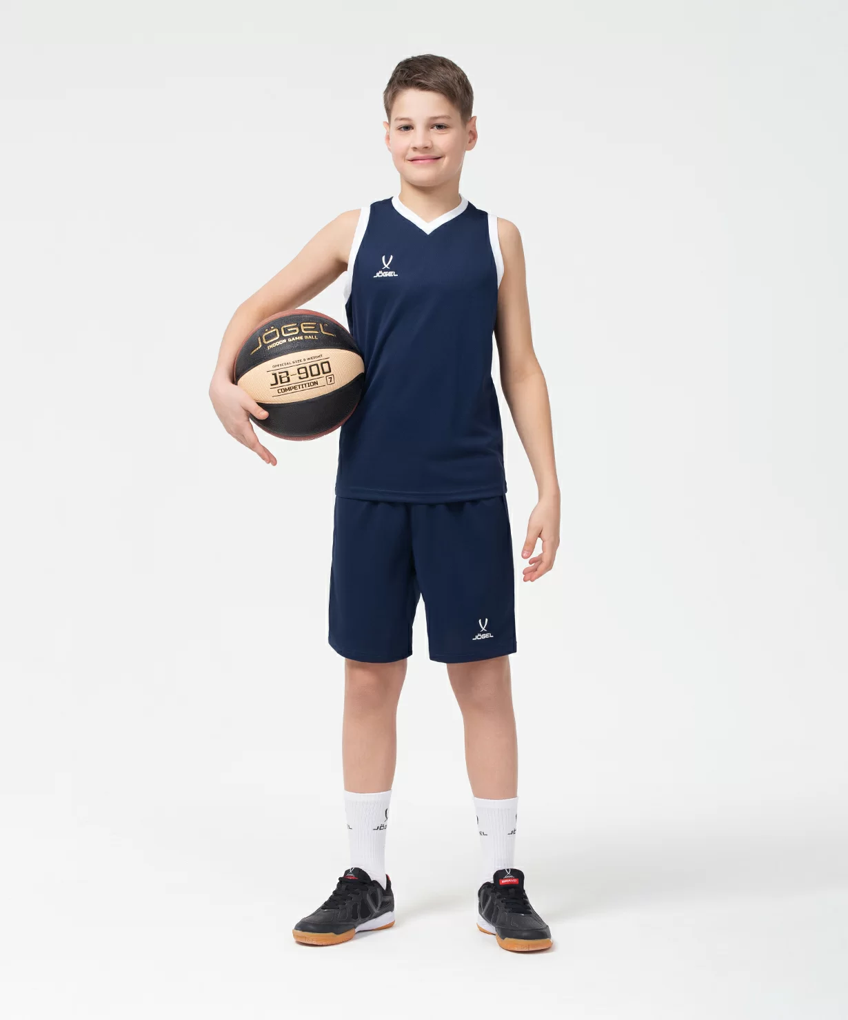  Майка баскетбольная JOGEL CAMP Basic, темно-синий, детский по низким ценам в Томске и Северске