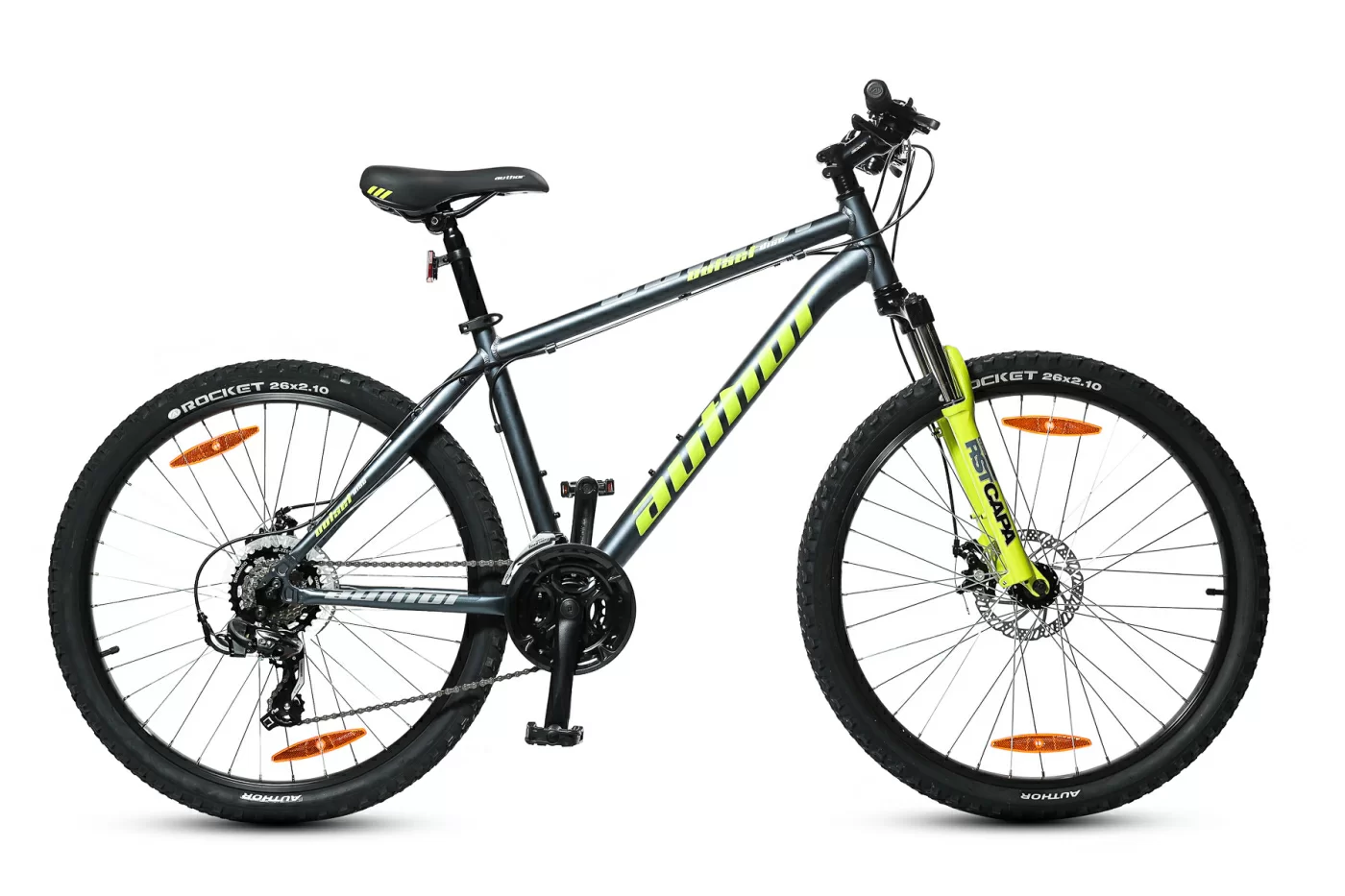  Велосипед AUTHOR Outset disc 2025 Серо-жёлтый по низким ценам в Томске и Северске