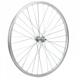 Колесо 26" переднее  одностенный алюм.обод 32 отв, втулка SF A03F  сталь, под V-brake