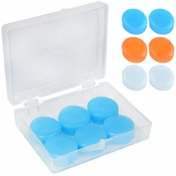 Беруши для плавания B32155 силиконовые в боксе 6 штук оранжевые