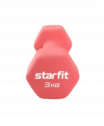 Гантель неопреновая 3 кг StartFit Core DB-201 коралловый (1 шт)