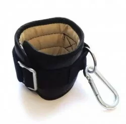 Манжета для тяги на тренажере с карабином для ног (нат.кожа, увеличенная XXL)