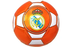 Мяч футбольный E43178-3 Real Madrid клубный, 3-слоя  PVC 2.3, 340 гр, машинная сшивка оранжевый