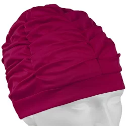 Шапочка для плавания E36889-11 текстильная (лайкра) бордовая
