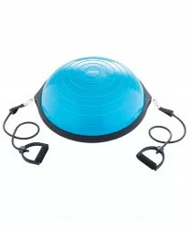 Полусфера Starfit Bosu GB-502 Pro с эспандерами и насосом, синяя