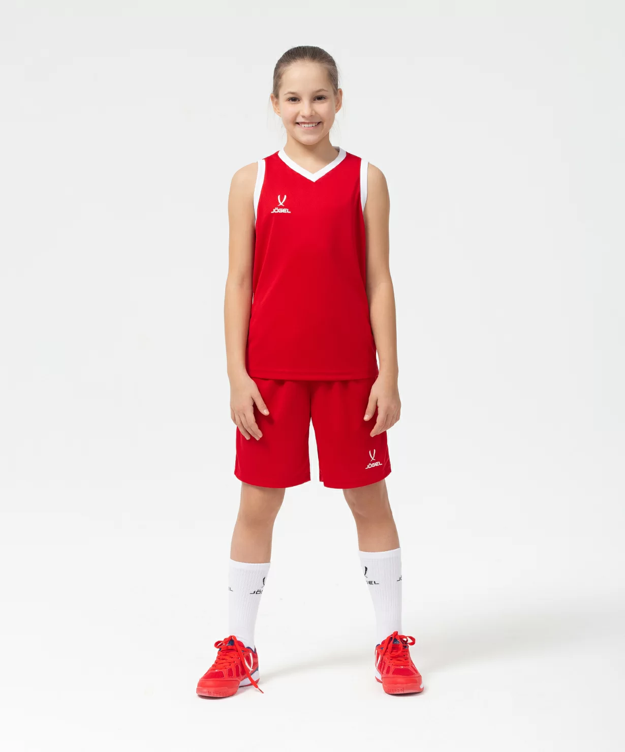  Шорты баскетбольные JOGEL CAMP Basic, красный, детский по низким ценам в Томске и Северске