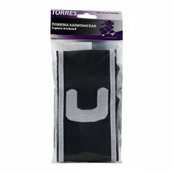 Повязка капитанская Torres черно-белый