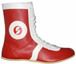 Борцовки Сабо для греко-римской борьбы нат.кожа красн.