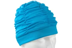 Шапочка для плавания E36889-2 текстильная (лайкра) голубая