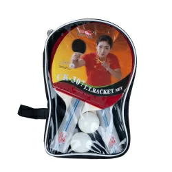 Набор для настольного тенниса Double Fish CK-307 2 ракетки и 2 мяча,конич.ручка +сумка-чехол