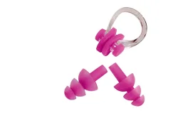 Набор для плавания E36868-2 zip-lock беруши и зажим для носа розовый