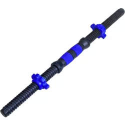 Гриф гантельный d 25 мм E29512 с гайками пластиковый 50 см синий