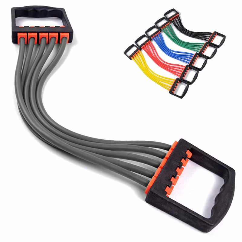  Эспандер плечевой 5 латексных жгутов B32171 черный,серый по низким ценам в Томске и Северске