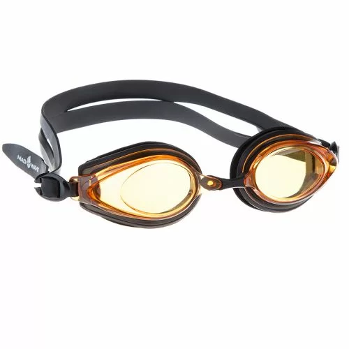  Очки для плавания Mad Wave Techno II black/yellow по низким ценам в Томске и Северске
