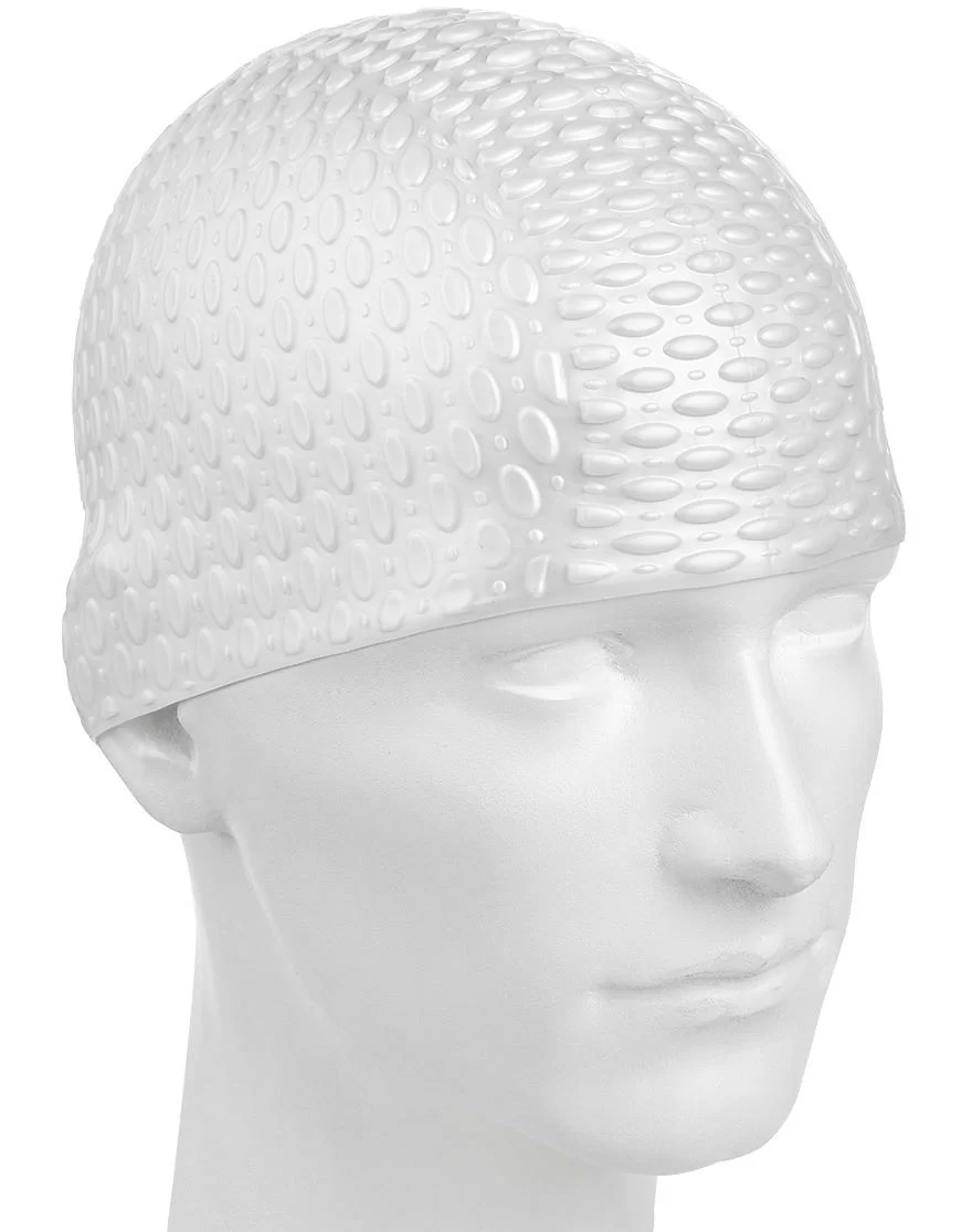  Шапочка для плавания Mad Wave Silicone Bubble white по низким ценам в Томске и Северске