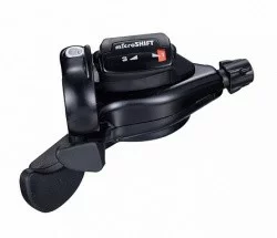 Шифтер/манетка левый Microshift TS71-3L 3-х скор. с тросом 1800 мм 590125