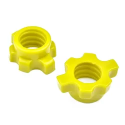 Замок-гайка пластик d 26 мм B35317 звездочка желтая пара GRPL-25