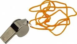 Свисток металлический H09923 со шнурком