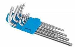 Набор ключей Torx KL-9705T T10/T15/T20/T25/T27/T30/T40/T45/T50 в клипсе