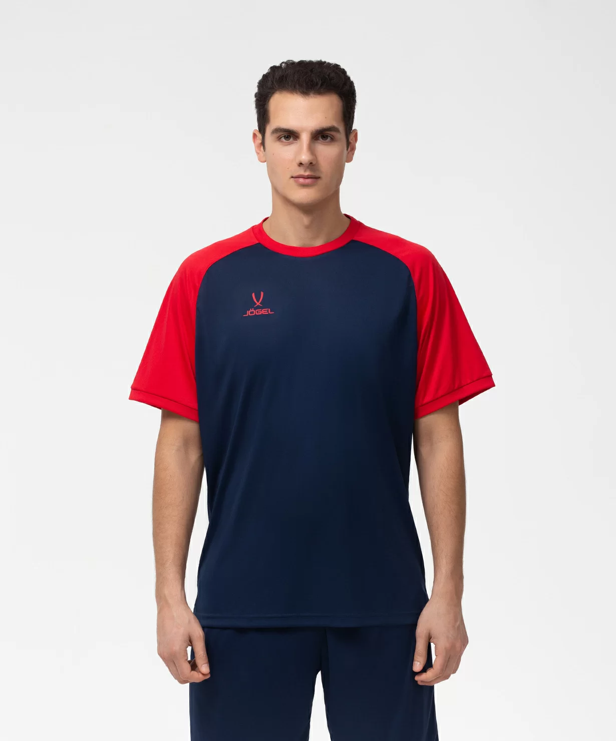 Футболка игровая JOGEL CAMP Reglan Jersey, темно-синий/красный по низким ценам в Томске и Северске