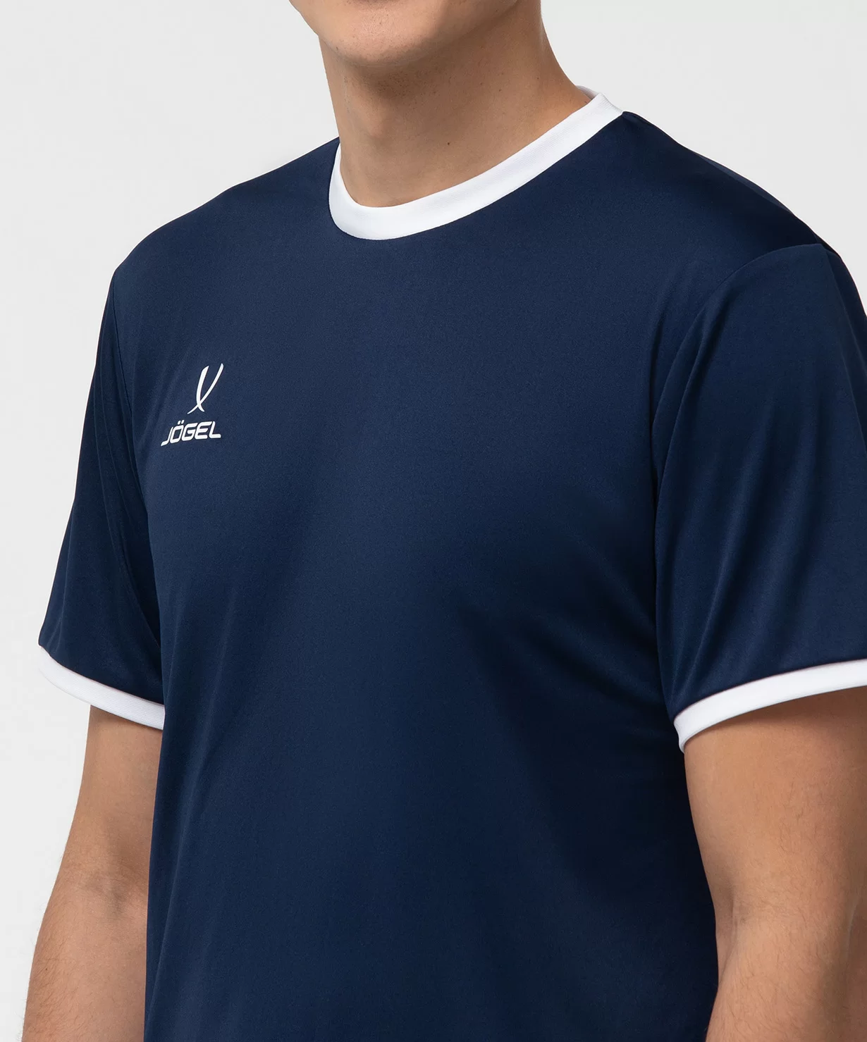  Футболка футбольная JOGEL CAMP Origin, темно-синий/белый по низким ценам в Томске и Северске