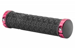 Грипсы XH-G116BL 135 мм чёрные, синие кольца