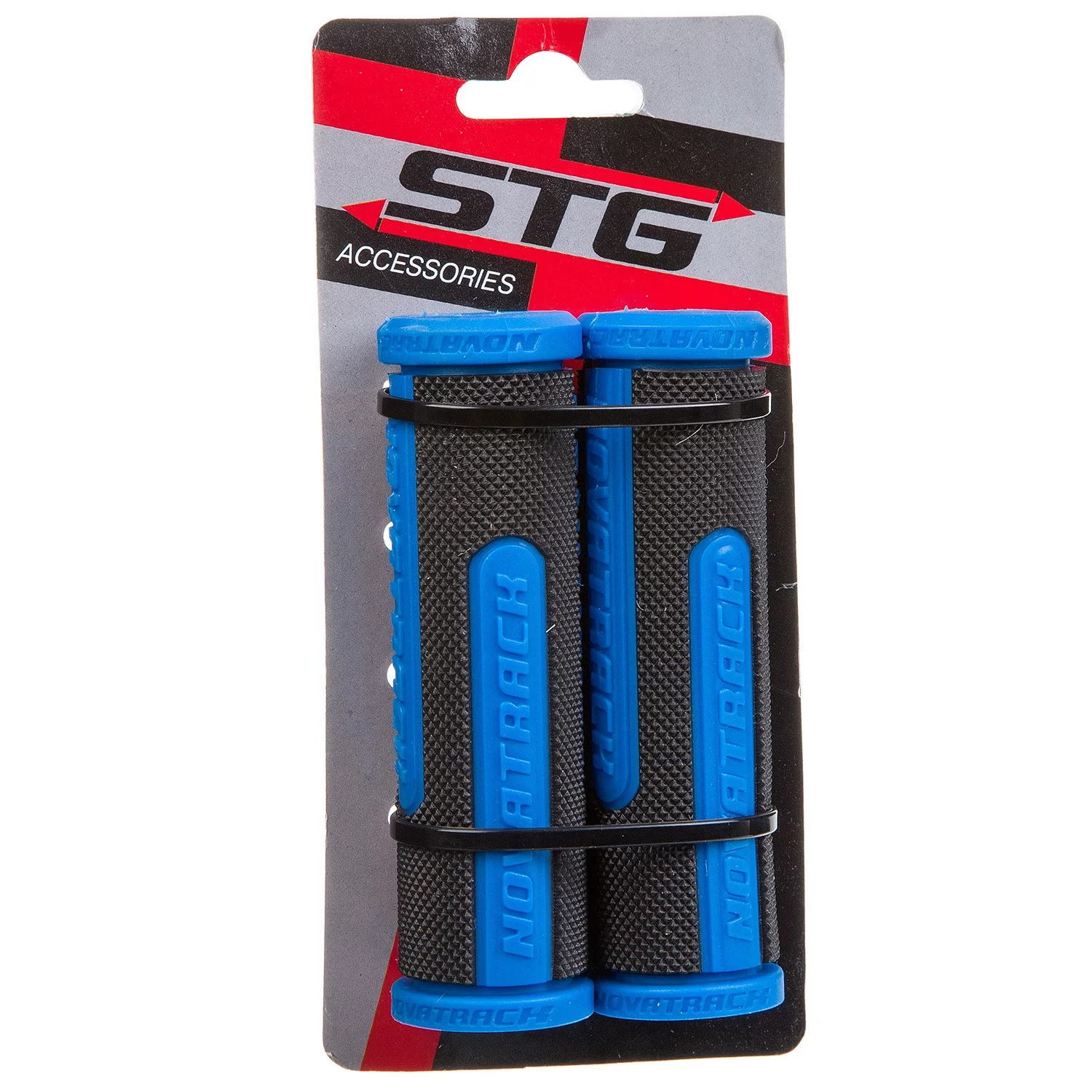  Грипсы Novatrack 110 мм черно-синие (РТ3005С) по низким ценам в Томске и Северске