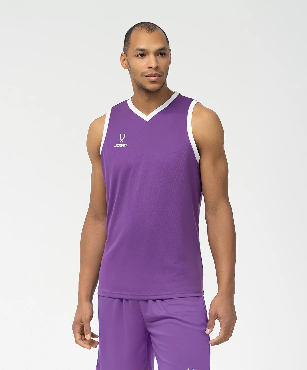  Майка баскетбольная JOGEL CAMP Basic, фиолетовый по низким ценам в Томске и Северске