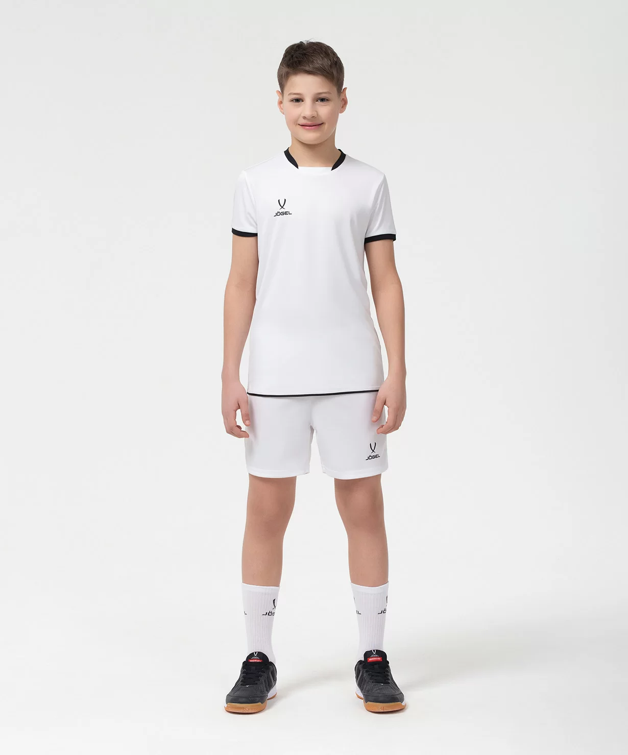  Футболка волейбольная JOGEL CAMP, белый, детский по низким ценам в Томске и Северске