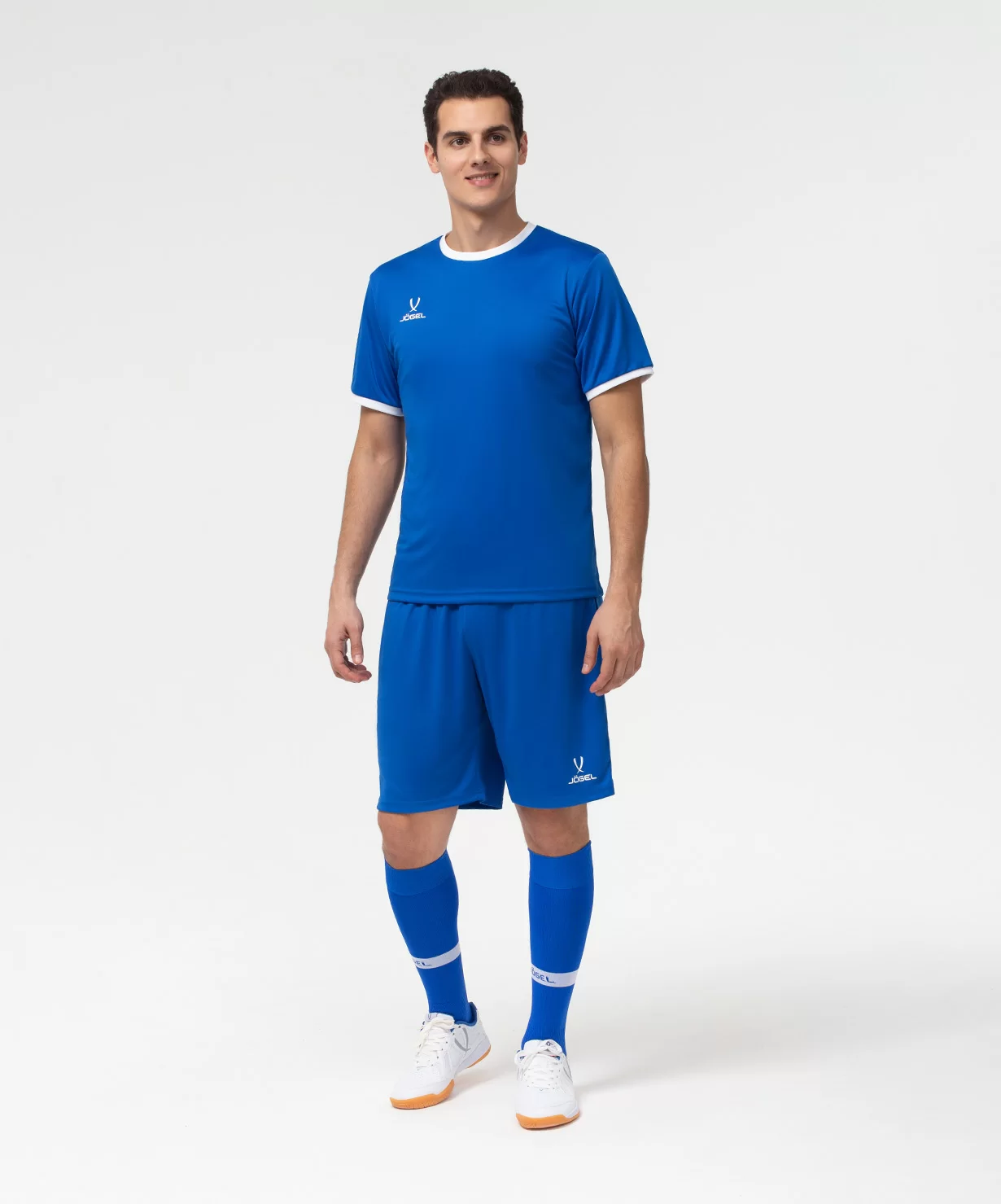  Футболка футбольная JOGEL CAMP Origin, синий/белый по низким ценам в Томске и Северске