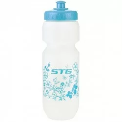 Велофляга STG CSB-532L 800 мл белая с голубым рисунком